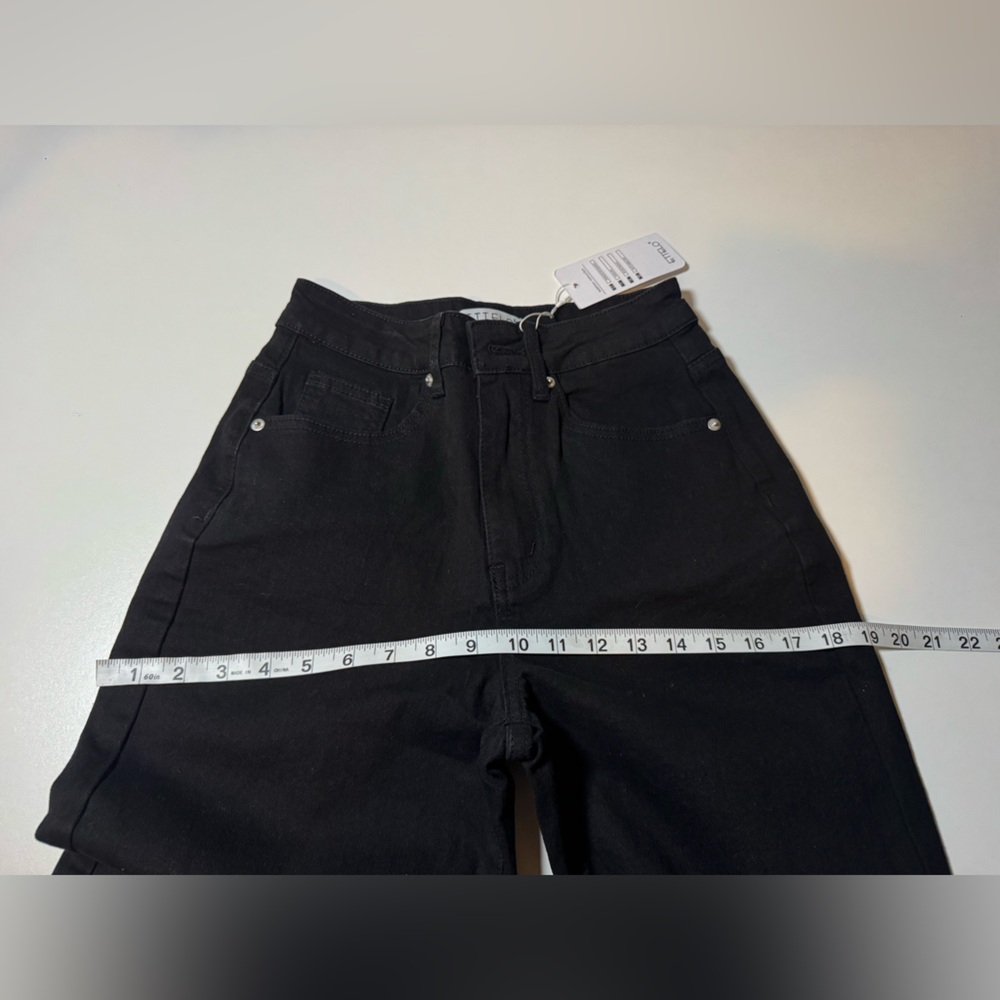 ETTELO Jeans High Waisted Straight Leg Loose Stretchy. Size:2 - Picture 10 of 16